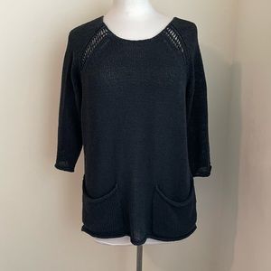 Vintage Graham & Spencer Black loose Knit Sweater Size: Small